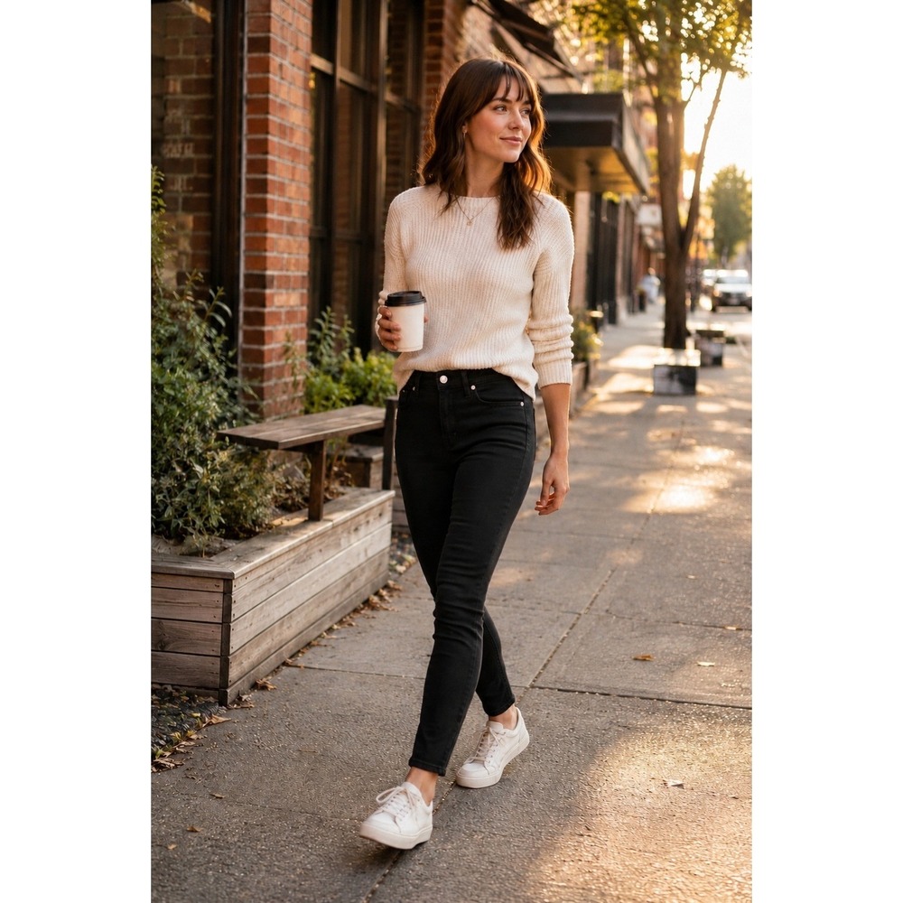 Madewell 9 Inch High Rise Skinny Jeans Black Denim 27P Petite RN77388